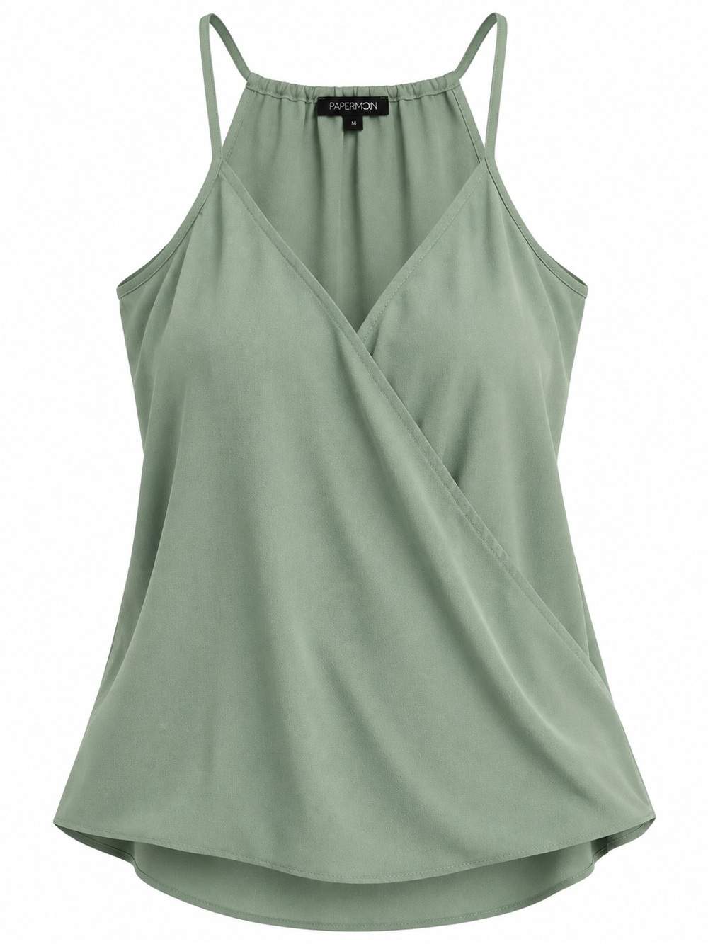 Papermoon Sage Wrap-Front Spaghetti Strap Camisole